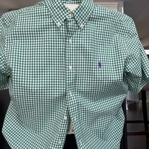 Men’s Polo Cotton Button Down Short Sleeved Shirt